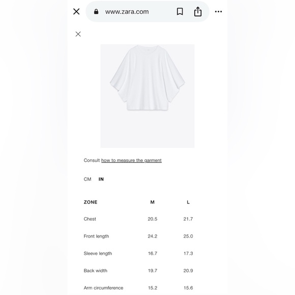 ZARA Cape Sleeve t-shirt Sz L NWT - Picture 5 of 9